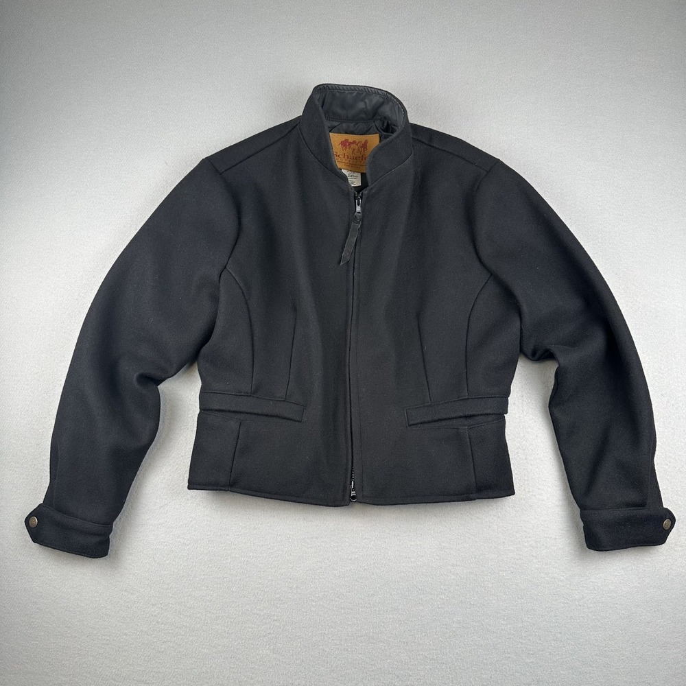 Schaefer‎ Outfitter Jacket Women's Large Black 100% Wool Cassidy Western Rodeo